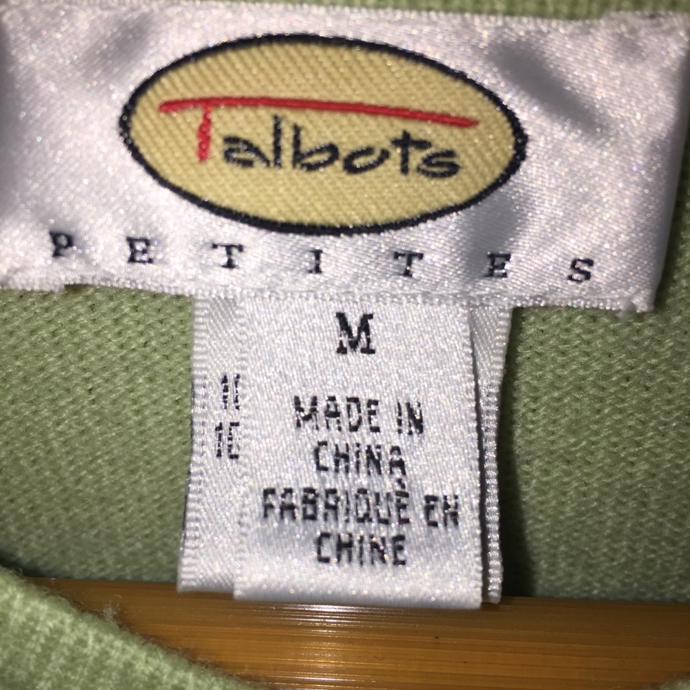 Talbot's Light Green Cashmere Sweater - Size Medium - Picture 3 of 4